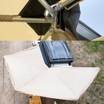 Luifel 270 graden met poten Foxwing / Batwing luxe degelijk, Ophalen of Verzenden, Nieuw, Polyester, Overige merken
