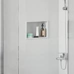 vidaXL Douche Niche Wit 30 x 20 x 9,5 cm Roestvrij staal, Bricolage & Construction, Verzenden