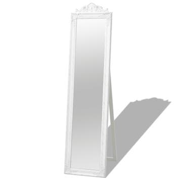 vidaXL Spiegel vrijstaand barok stijl 160x40 cm wit, Verzenden