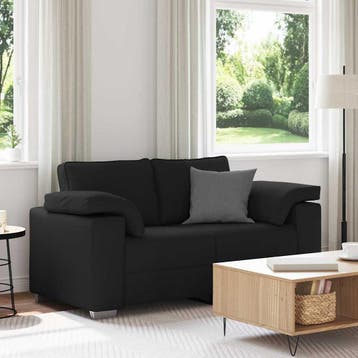 vidaXL Loveseat Zwart 160 cm Stof, Verzenden, Nieuw