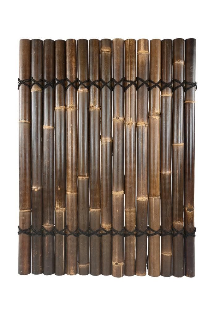 Bamboescherm zwart half rond 120x90cm, Tuin en Terras, Schuttingen, Verzenden