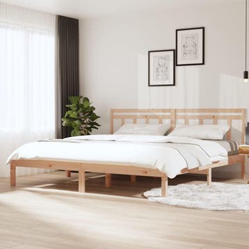 vidaXL Bedframe massief hout 180x200 cm, Huis en Inrichting, Verzenden, Nieuw