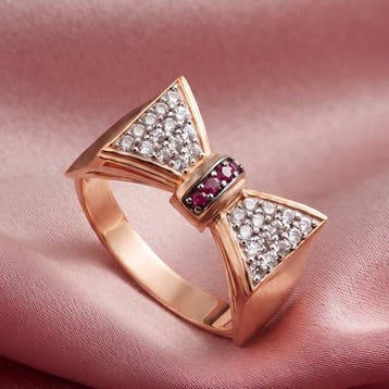 Zonder minimumprijs - Ring Zilver, 18k goudverguld Robijn -, Handtassen en Accessoires, Ringen, Nieuw