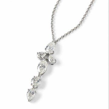 Halsketting - 14 karaat Witgoud - 1.54ct. tw. Diamant, Nieuw