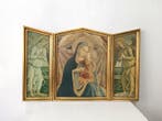 Altaarstuk - Hout - 1960-1970 - Religieus drieluik - 45 x 70