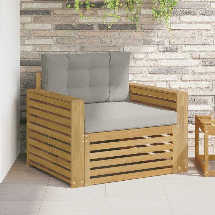 vidaXL Buitensofa Polyester Wit, Jardin & Terrasse, Ensembles de jardin, Envoi