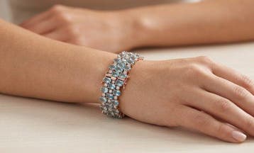 Zonder minimumprijs - Armband Zilver - 6.30ct. tw. Saffier -, Nieuw