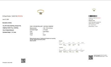 Zonder minimumprijs - Ring - 18 karaat Geel goud - 1.41ct.