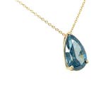 Halsketting - 14 karaat Geel goud - 4.04ct. tw. Blauw, Handtassen en Accessoires, Kettingen, Nieuw