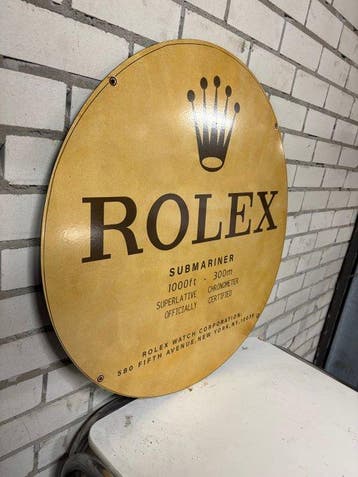XXL Emaille reclamebord – Rolex Submariner – Rond – 76 cm –