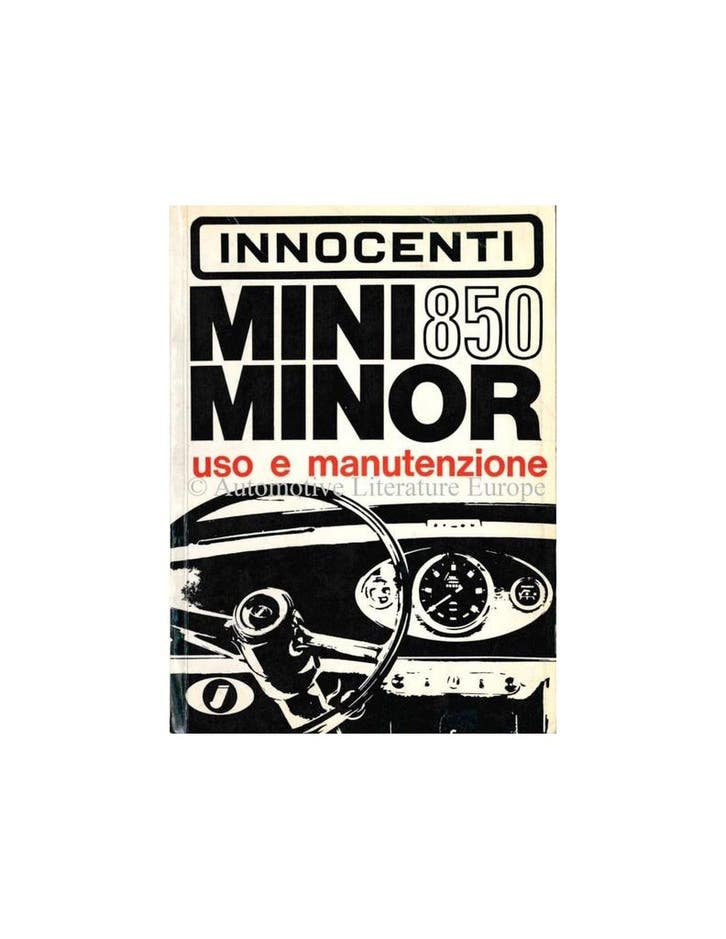 1967 INNOCENTI MINI MINOR 850 INSTRUCTIEBOEKJE ITALIAANS, Auto diversen, Handleidingen en Instructieboekjes, Ophalen of Verzenden