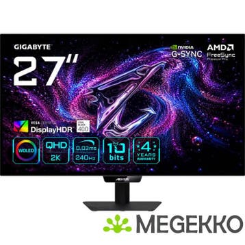 Gigabyte AORUS ELITE FO27Q24G 27   Quad HD 240Hz WOLED, Verzenden, Nieuw