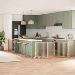 vidaXL Hondenhek inklapbaar met deur 12 panelen 960 cm, Verzenden, Nieuw