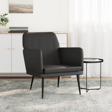 vidaXL Fauteuil 61x78x80 cm kunstleer zwart, Verzenden, Nieuw