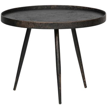 WOOOD Bounds bijzettafel L hout/metaal antique goud 44xø58, Verzenden, Nieuw