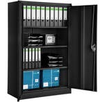 tectake Archiefkast met 4 planken 140x90x40cm - zwart, Verzenden, Nieuw