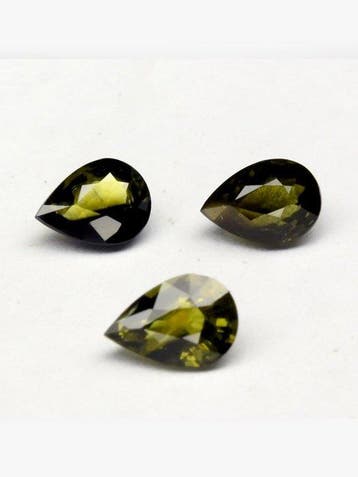 Sans prix de réserve - 3 pcs Vert, Jaune Saphir - 1.63 ct -