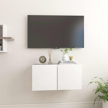 vidaXL Tv-hangmeubel 60x30x30 cm wit, Verzenden