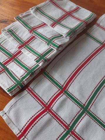 Linnen servetten Art Deco - Servet (6) - 55 cm - 55 cm -