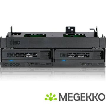 Icy Dock MB732SPO-B 2x2,5  SATA mobile rack+ Ultra Slim ODD, Verzenden, Nieuw