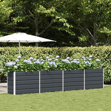 vidaXL Plantenbak Antraciet 385 x 50 x 75 cm Gegevens staal, Verzenden, Nieuw