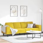 vidaXL Woonkamerbank / zetel Geel 250 x 77 x 76 cm, Huis en Inrichting, Zetels | Zetels, Verzenden, Nieuw