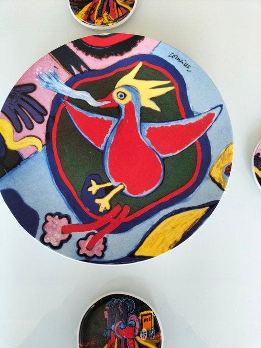 Corneille - Wandbord (5) - Porselein - De Vuurvogel, Antiquités & Art, Antiquités | Verre & Cristal