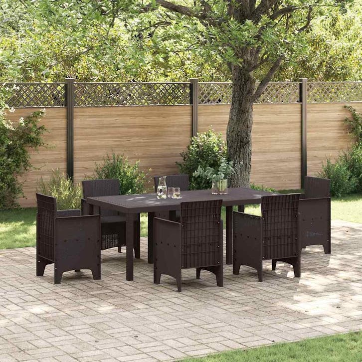 Tuintafel Poly Rattan 200cm | 59% korting | Retour deal!, Tuin en Terras, Tuintafels, Rechthoekig, Gebruikt, Wicker, Verzenden