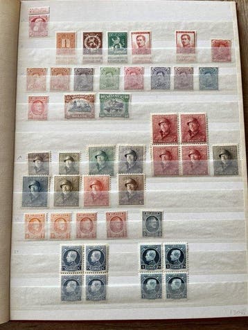 Belgique 1898/1930 - Album de 8 pages de timbres belges neuf