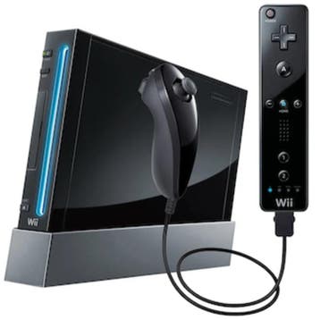 Nintendo Wii Zwart + Controller (Bundel) (Wii Spelcomputers), Games en Spelcomputers, Ophalen of Verzenden, Zo goed als nieuw