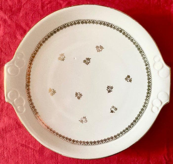 Limoges - P.L-Porcelaine Limousine - Gebak/taartset (12) - 1, Antiquités & Art, Antiquités | Meubles | Tables