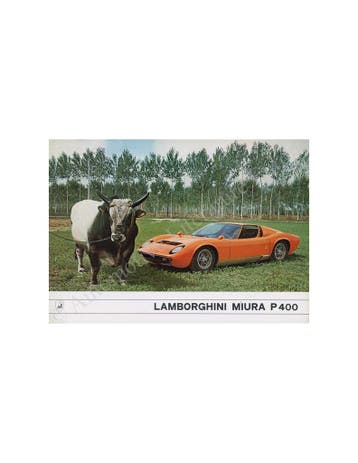 1967 LAMBORGHINI MIURA P 400 BROCHURE ITALIAANS, Ophalen of Verzenden