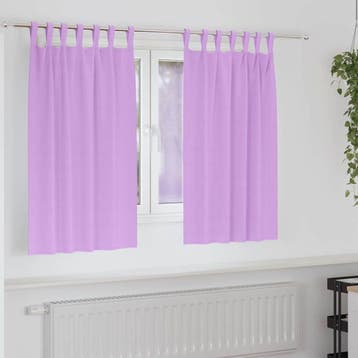 vidaXL Blackout Gordijnen met Ringen 2 st Paars 140 x 140 cm, Huis en Inrichting, Verzenden, Nieuw