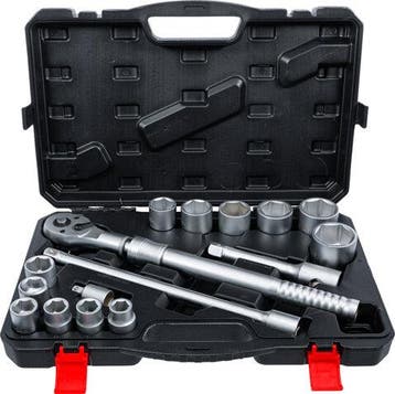 Dopsleutelset met omschakelratel, uittrekbaar 20 mm (3/4) 19, Verzenden, Nieuw