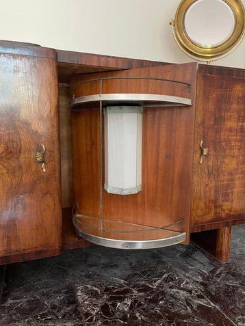 Credenza - Knoesthout - Barbuffet in Deco-stijl