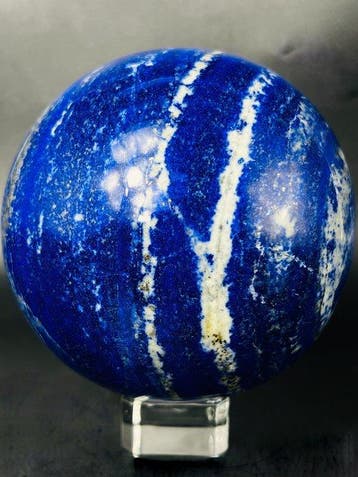 Topkwaliteit lapis lazuli bol – Diep koningsblauw met gouden