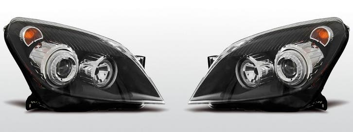 Koplampen Angel Eyes | Opel Astra H 2004-2009 | zwart, Auto-onderdelen, Verlichting, Nieuw, Opel, Verzenden