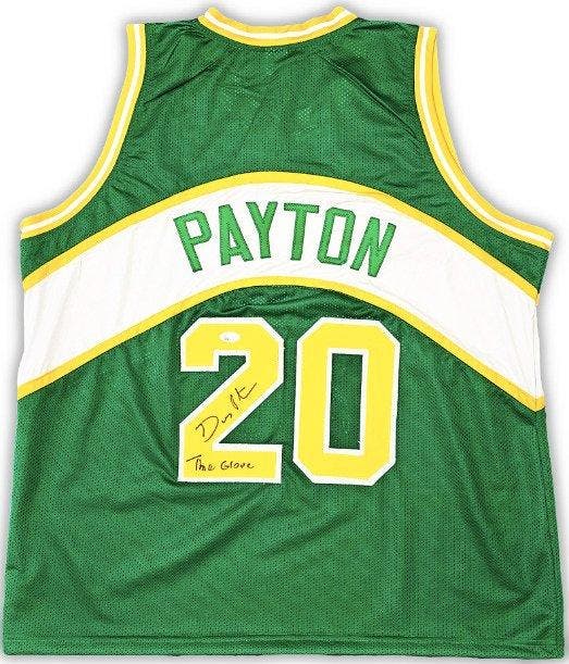 NBA - Gary Payton - Autograph - Groen Aangepast, Verzamelen, Overige Verzamelen