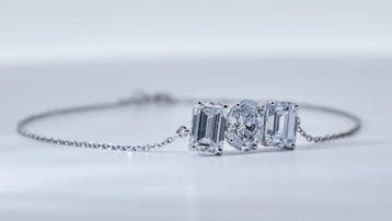 Zonder minimumprijs - Armband - 14 karaat Witgoud - 2.85ct.