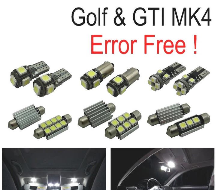 KIT 13 AMPOULES LED INTÉRIEUR POUR VOLKSWAGEN VW GOLF 4 MK4, Autos : Pièces & Accessoires, Éclairage, Envoi