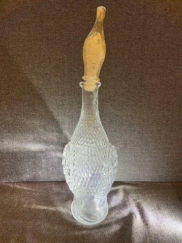 Fles - Glas - Decanteerfles Italië 1960