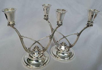 Georg Jensen - Harold Nielson (1892-1977) - Candélabre, Antiek en Kunst