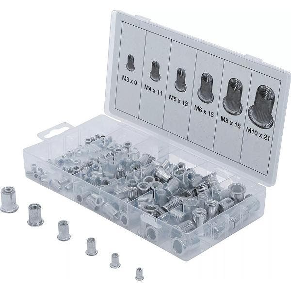 Assortiment blindklinkmoeren | aluminium | 150-dlg., Auto diversen, Autogereedschap, Nieuw, Verzenden