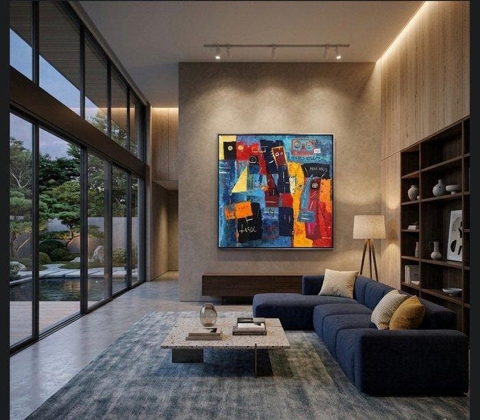 Nguyen Robert (1958) - Portrait5 80 80 cm, Antiek en Kunst, Kunst | Schilderijen | Modern
