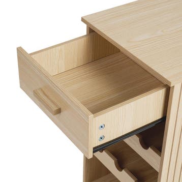 Desserte de cuisine avec porte-bouteilles - marron - 70 x 35, Maison & Meubles, Verzenden, Neuf