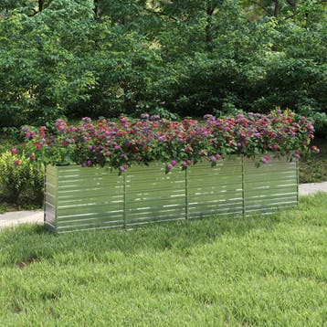 vidaXL Plantenbak verhoogd 320x40x77 cm gegalvaniseerd staal, Verzenden