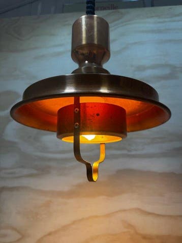 Plafondlamp - Koper - Vintage koperen lamp