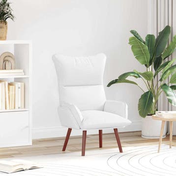 vidaXL Fauteuil Wit 69 x 74 x 93 cm Kunstleer, Verzenden