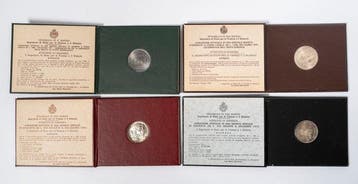 San Marino. San Marino & Italy — Lot of 5 Fine Silver Coins