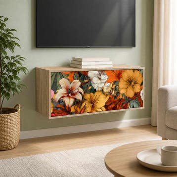 vidaXL Wand gemonteerd TV Kast GENNEP 102 x 33 x 40 cm, Verzenden